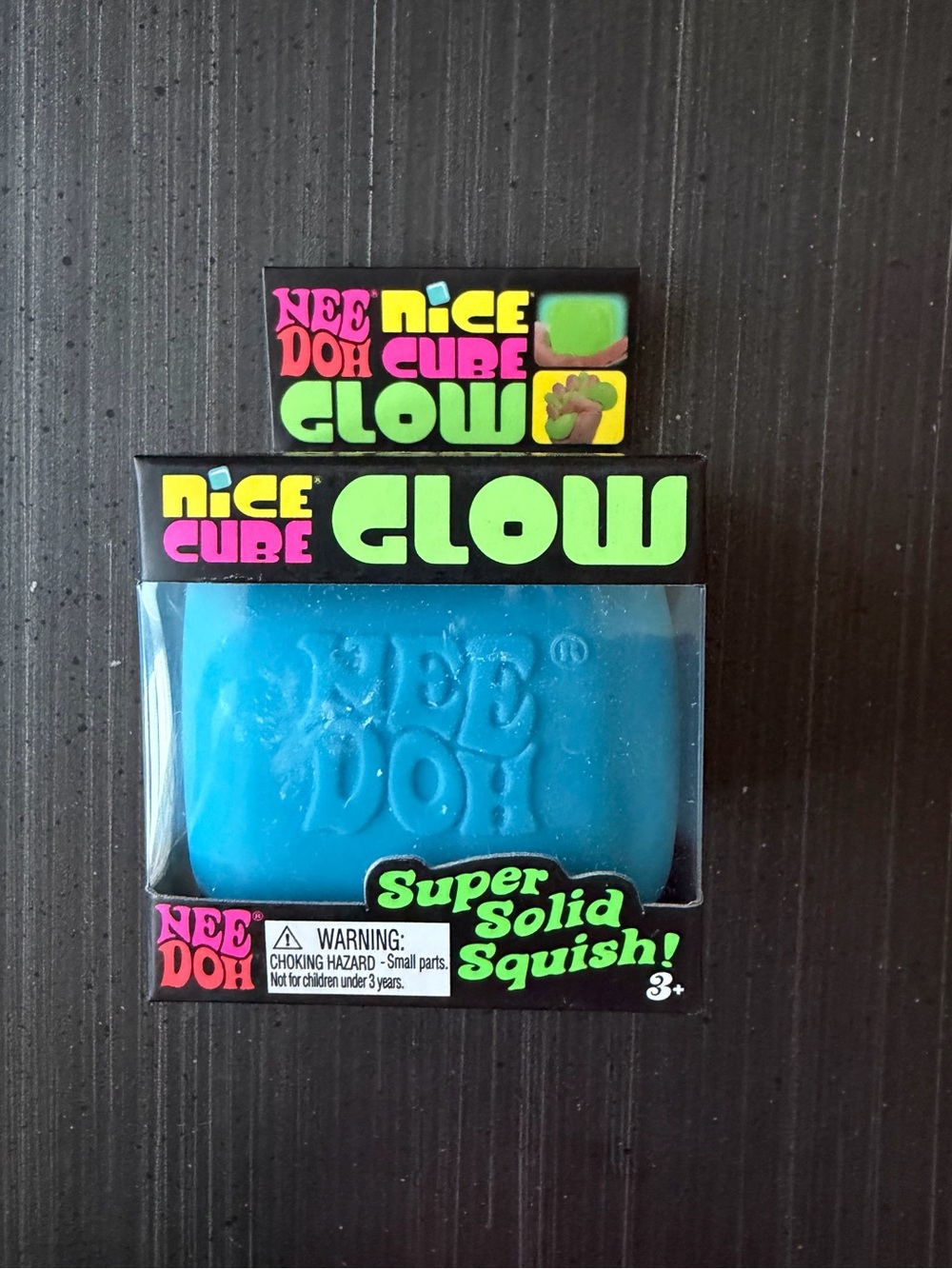 Needoh Nice Cube Glow Neon Blue